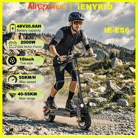 IE-ES6 E-Scooter 2000W Dual Motor 48V20.8AH Lithium Battery Electric Scooter Maximum Speed 55KM/H 10-inch Tires Fold EScooters