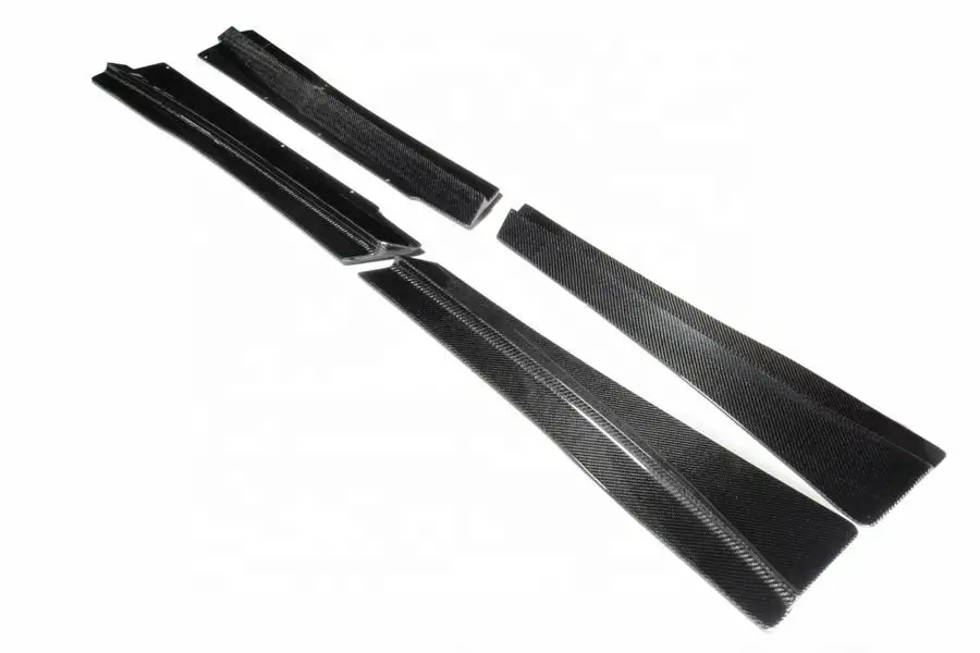 Hot Sale RZA Style Lightweight Carbon Fiber Side Skirts Side Extensions 4-PC for MP4 12C 650S 2011-2013