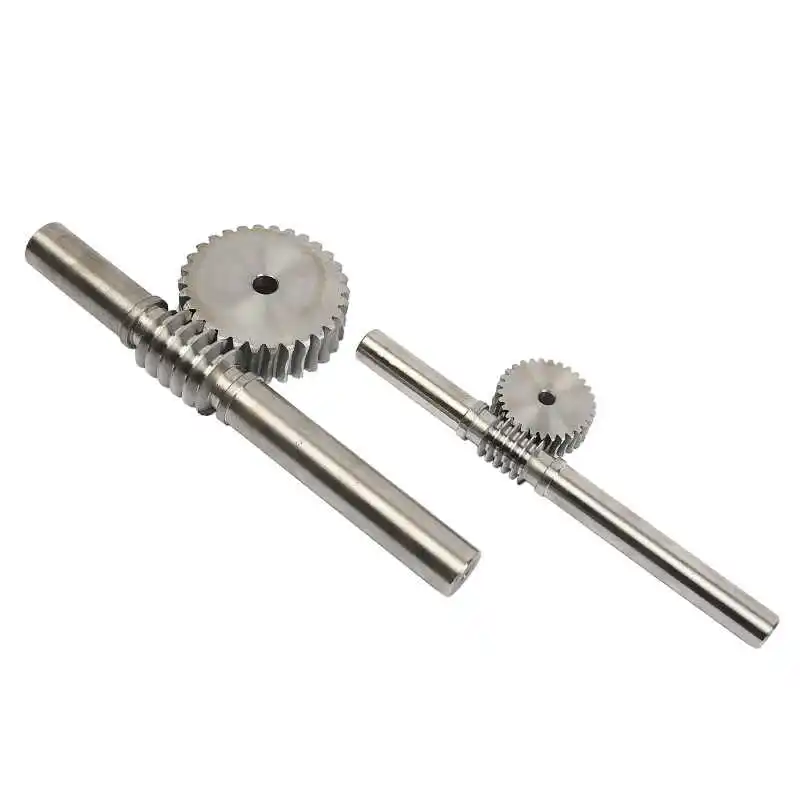 1Pcs 3M 20T-60T Worm Gear Wheel Worm Rod 45# Steel 3 Modulus 20 Teeth-60 Teeth Worm Gear Process Hole