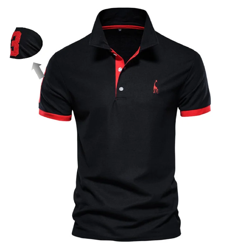 AIOPESON Borduren 35% Katoenen Poloshirts voor Mannen Casual Effen Kleur Slim Fit Heren Polo's Nieuwe Zomer Modemerk Herenkleding