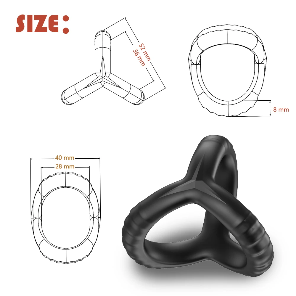 Silicone Penis Cock Ring Delay Ejaculation Super Small Chastity Cage Adjustable Penis Ring Scrotum Cockring Male Sex Toy for Men