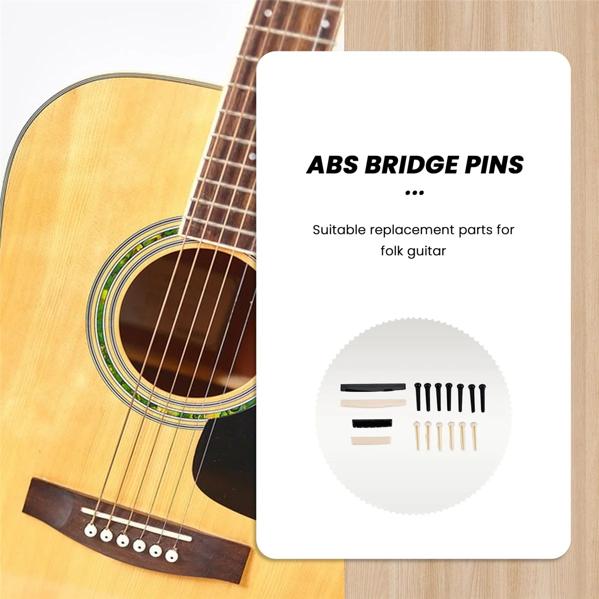 1 комплект черно-белых штифтов для моста из АБС-пластика, седла и гайки, запасные части для акустической гитары, хит продаж