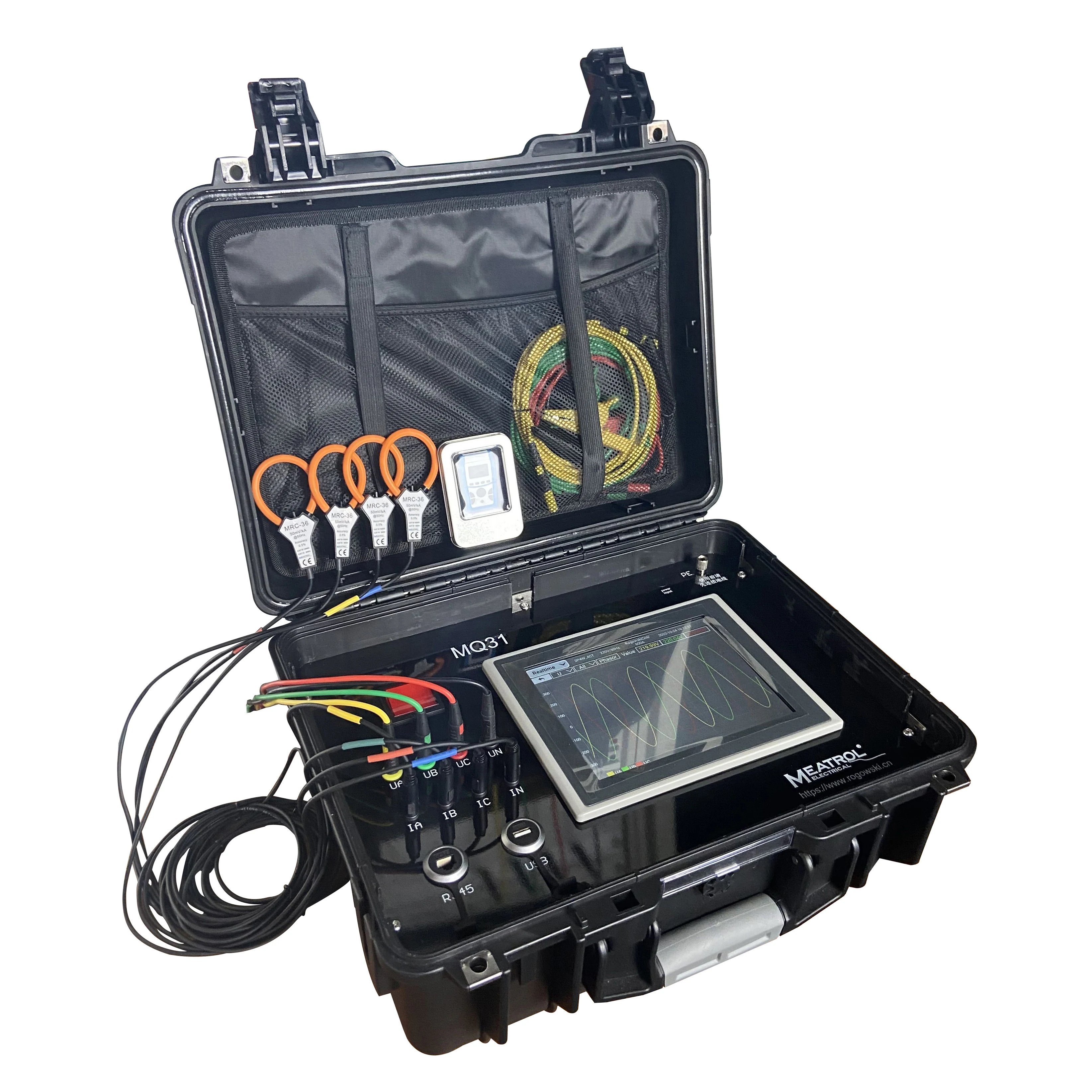 MQ31 3-Phase Power Quality Analy zer - Non-Intrusive Tests With Rogowski Coil & Voltage CT, Measures Multiple Electrical Params
