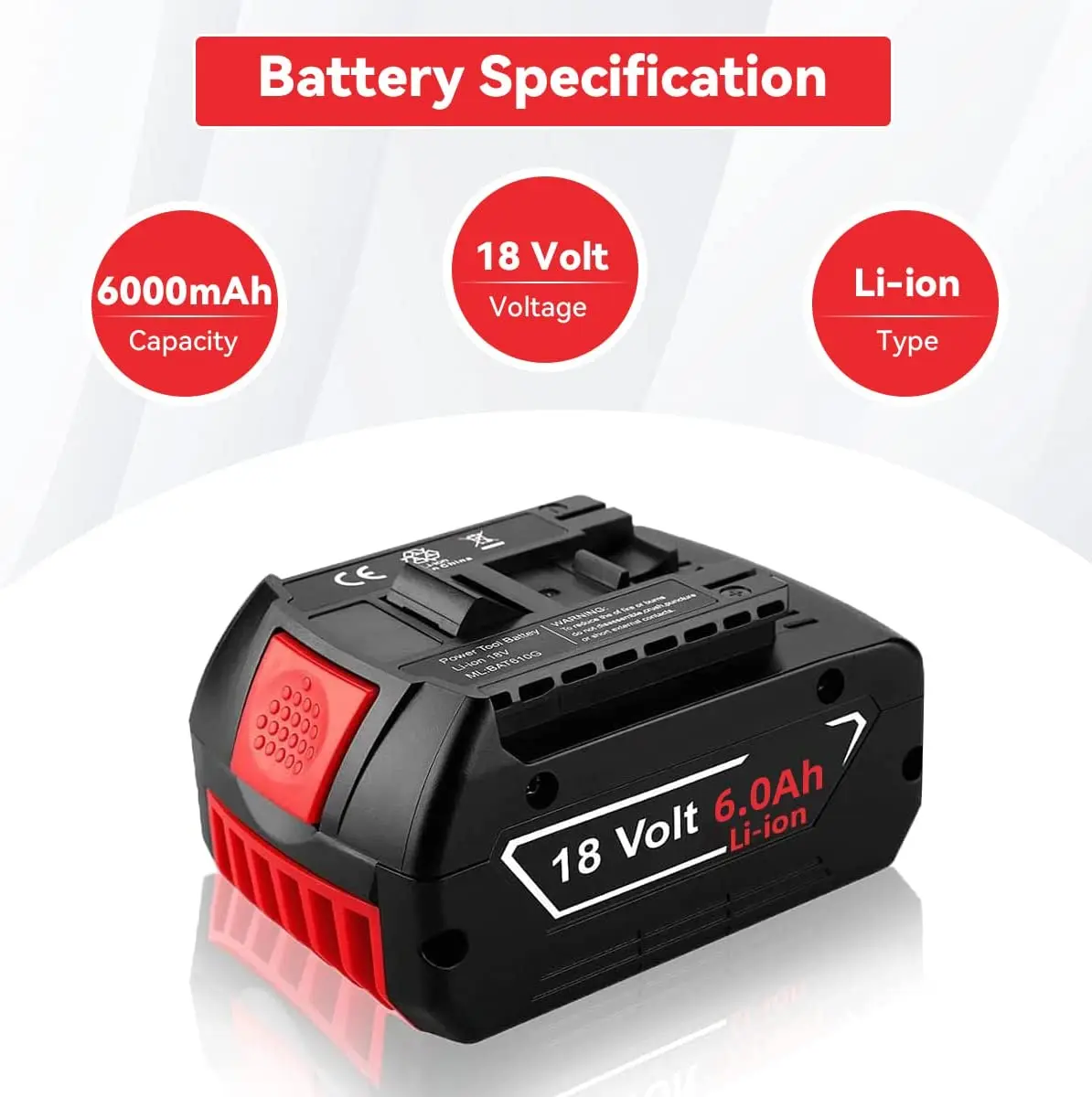 For BOSCH 18V Battery BAT609 BAT610 For Bosch 18V Professional 18V Li-ion Battery Drill Battery GBA18V GSR18V BAT618 BAT619