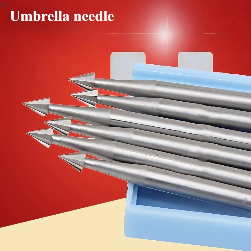 Blue Box Umbrella Needle, Jewelry Carving Knife, Tungsten Steel Bur, Ivory Carving Tool, Conical Drill Bit with 2.35mm Shank