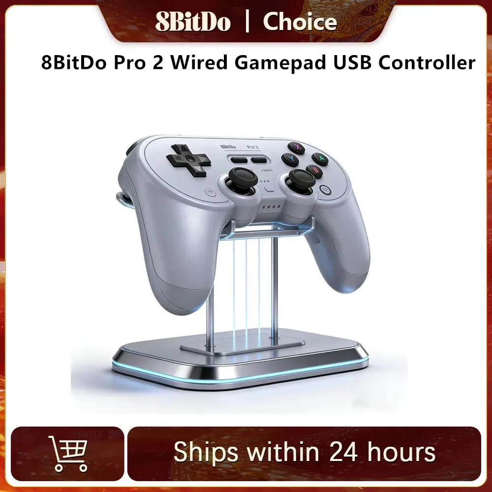 8bitdo pro 2 com fio gamepad controlador usb para nintendo switch windows steam raspberry pi ns switch controle de jogo