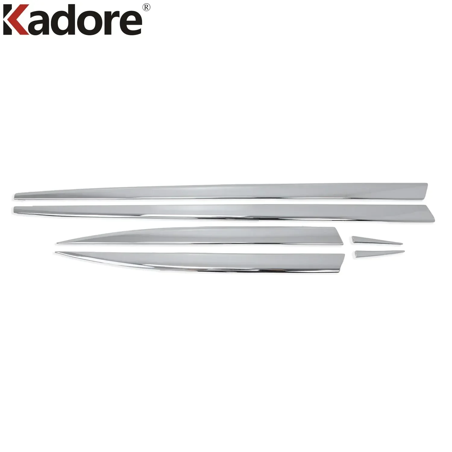 الكروم الجانب الباب خط مقبلات الجسم صب غطاء الكسوة الحافة السيارات ملصق اكسسوارات ل جاكوار F-PACE 2016 2017 2018-2025 #4