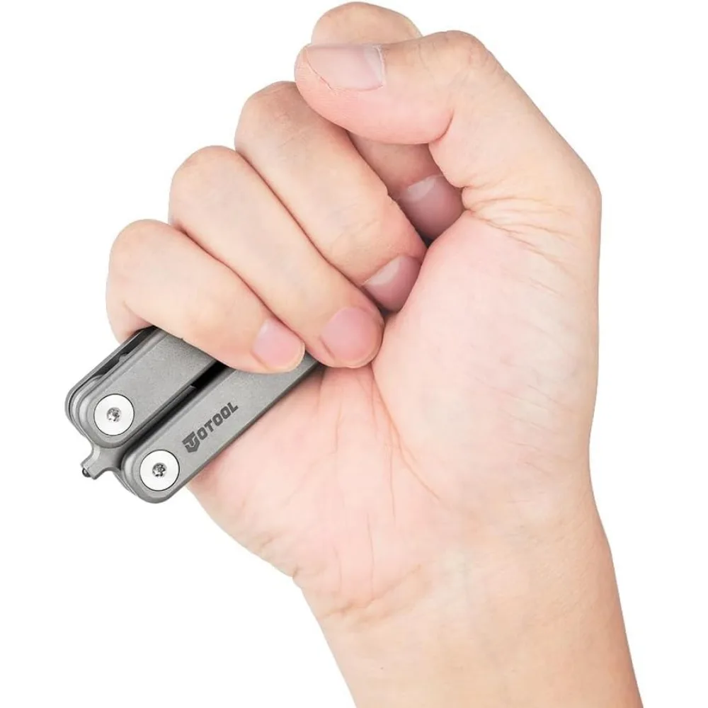 OKNIFE OTOOL Titanium Butterfly Fork OBA01 Multi Tool Bottle Opener Glass Breaker Hex Wrenches Magnetic Closure Stainless Steel