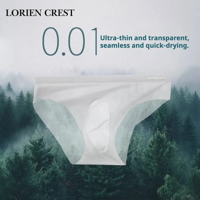 

4Pcs LORIEN CREST 2026 New Men's Ice Silk Seamless Briefs Summer Breathable Quick Dry Ultra Thin Sexy Cooling Underwear