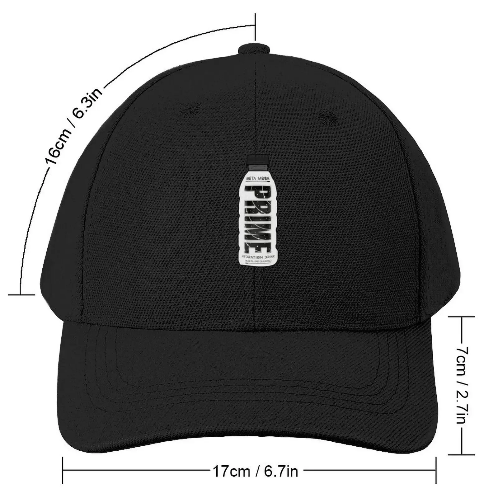 PRIME HYDRATION META MOON BOTTLE Baseball Cap fishing hat sun hat men's big size hat Caps Women Men's