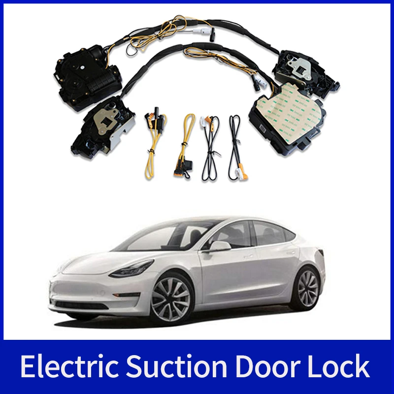 

Smart Electric Suncion Door Lock for Tesla S Tesla model 3-1 2017+ Auto Soft Close Super Silence Anti Pinch Car Vehicle Door