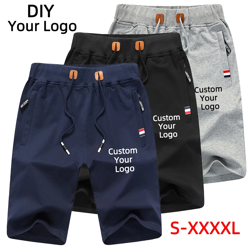 

2023 Summer Casual Men Gym Shorts Slim Fit Zipper Pocket Sports Jogging Bodybuilding Customize your logo Shorts