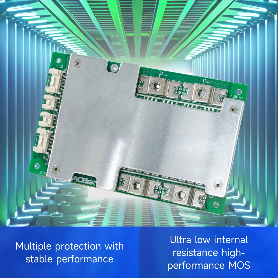 PACEex Lifepo4 BMS 12V 4S Smart BMS 100A لوح حماية البطارية المدمج في BT BMS مع توصيل سلسلة الحرارة UART #4