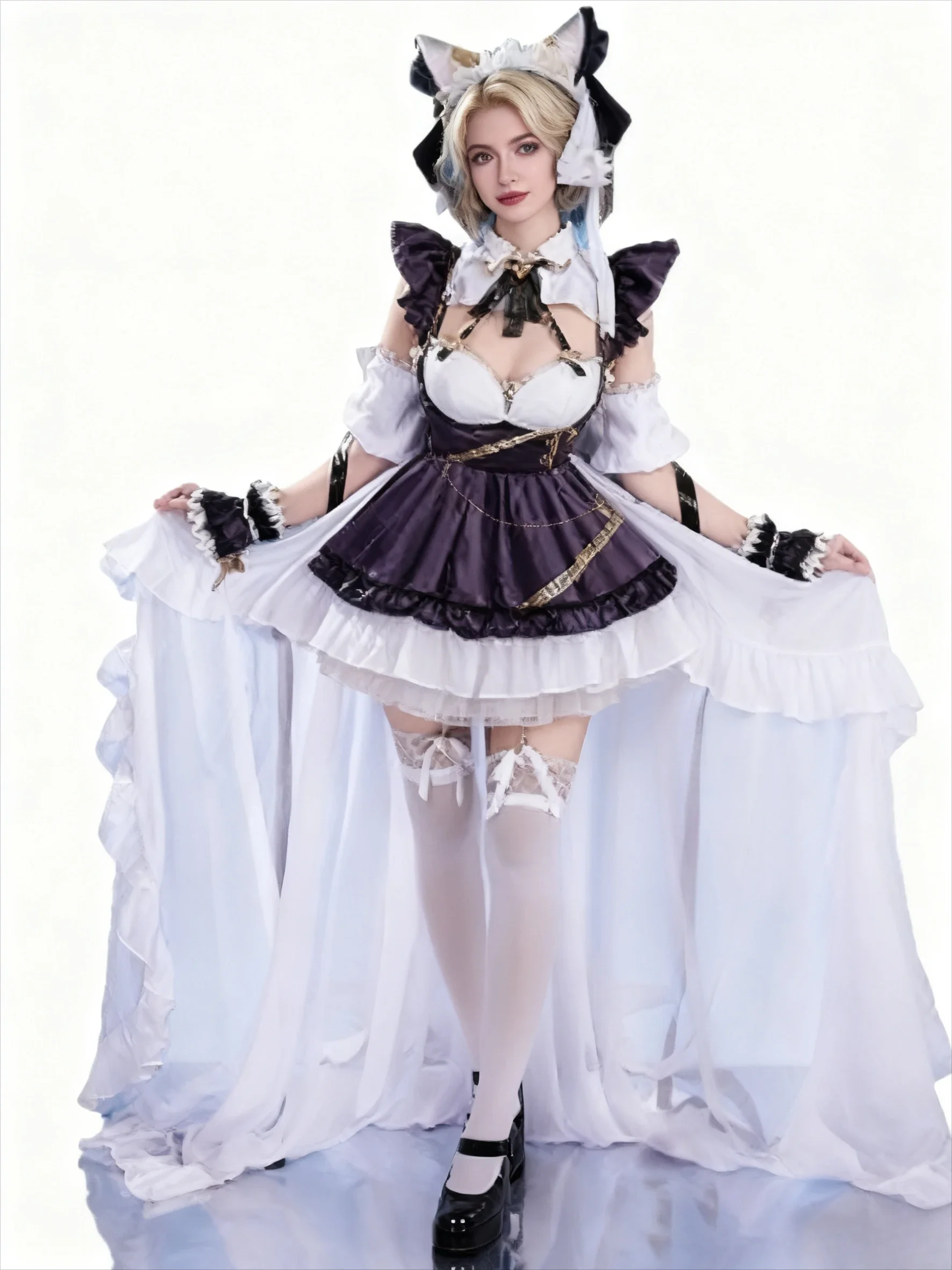 

Game Azur Lane Cosplay HMS Cheshire Cat Activity Party Heavy Cruiser Maid Full Set of Female Princess Role-playing Costumes