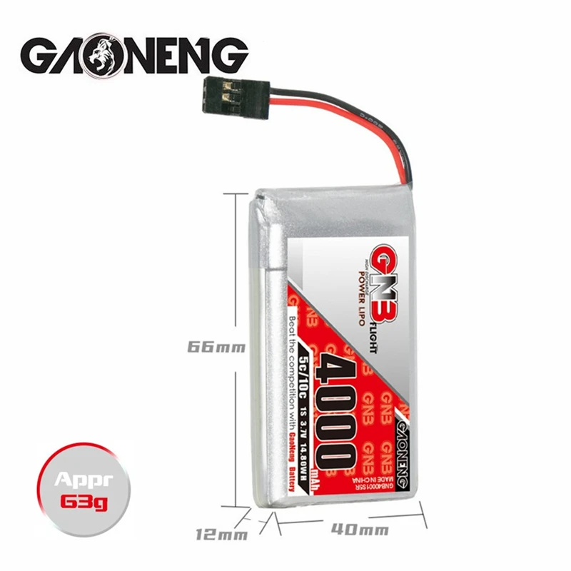 GAONENG GNB 1S 3.7V 4000mAh 5C/10C Lipo Battery With JR Plug Transmitter Package For Sanwa M17 RC Remote Control Template