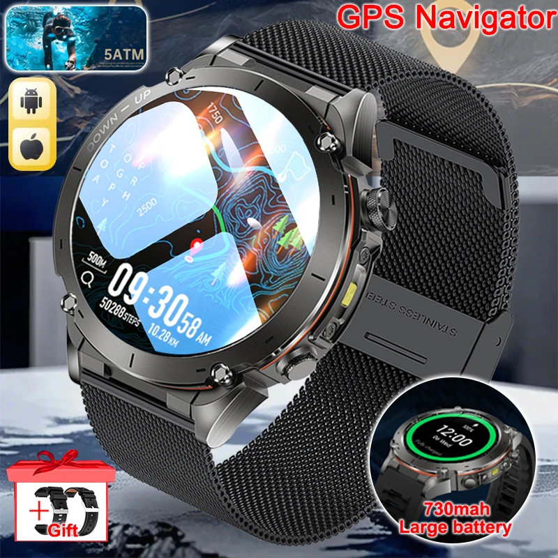 

2025 For Huawei Outdoors NEW T-Rex3 Military GPS Smart Watch Men Altimeter 10 ATM Waterproof 170+Sport HD Bluetooth Call Watch