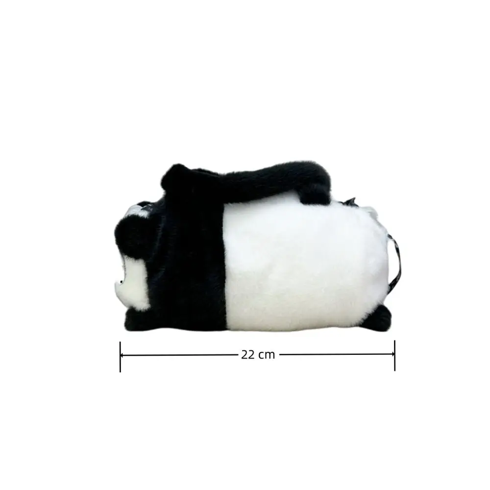 Kawaii Cute Panda Storage Bag Plush Soft Cartoon Animal Bucket Bag Korean Style Large Capacity Handbag for Children