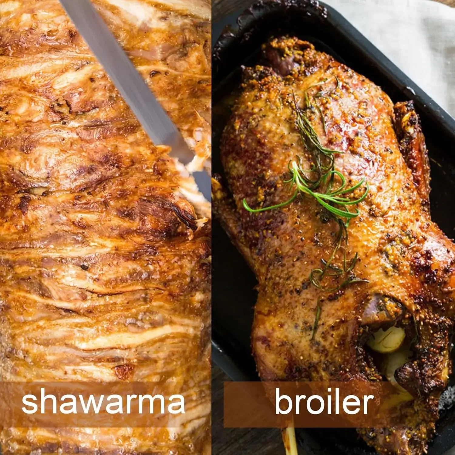 Rotisserie Shawarma Broiler Kebab Grill Machine Rotating Grill With Temperature Chime,(Patented Product)