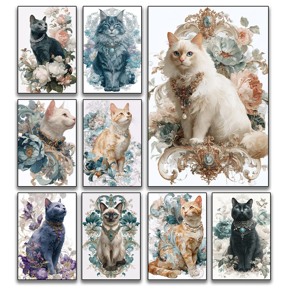 DIY Diamant Mosaik Diamant Malerei Kristall Kunst Tier Stickerei 5D quadratisch rund Strass Katze Kreuzstich Home Wand Dekor