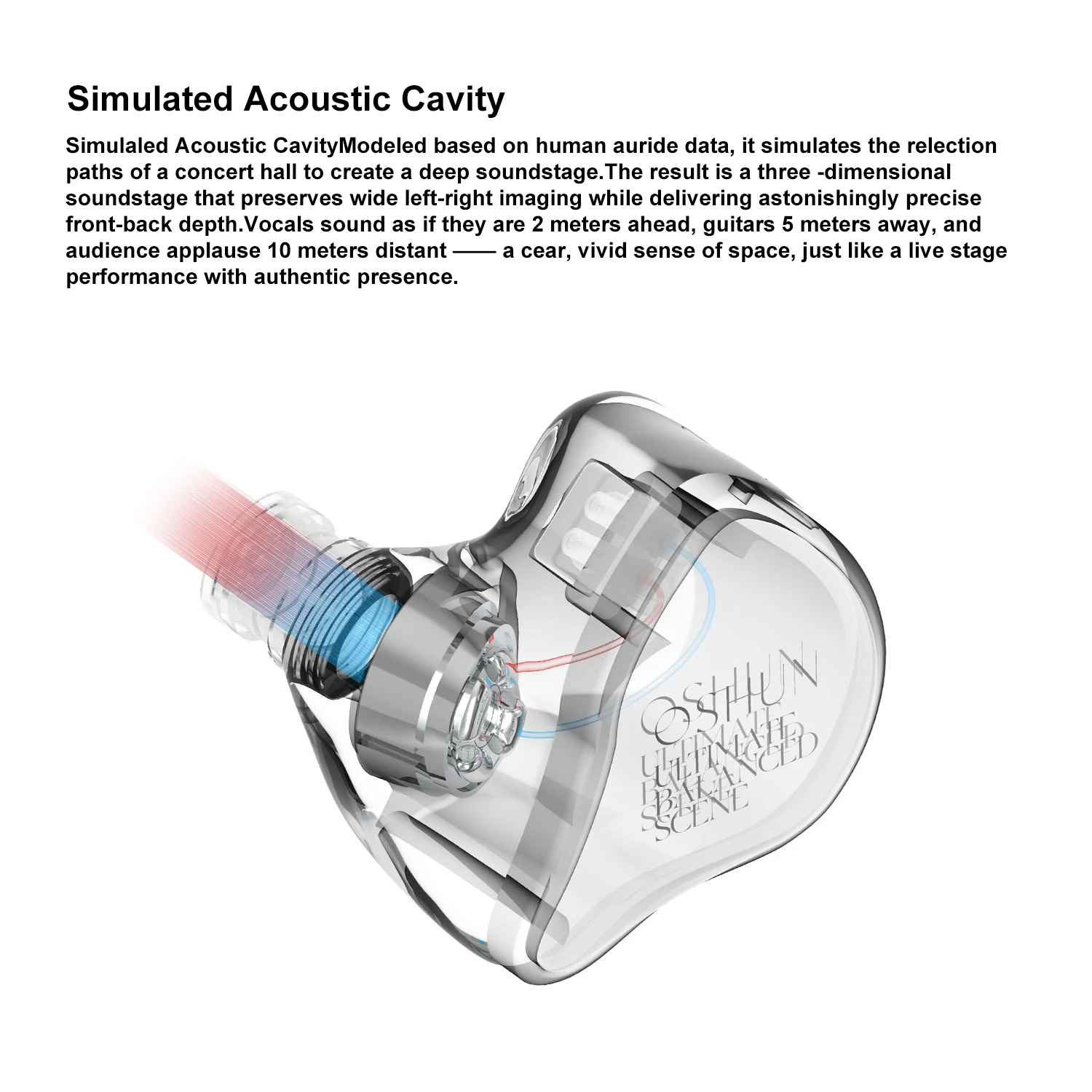 EarAcoustic OSHUN  LTD Full Power Direct Drive Flagship IEMs with Silver Plated OCC Hybrid Litz Cable