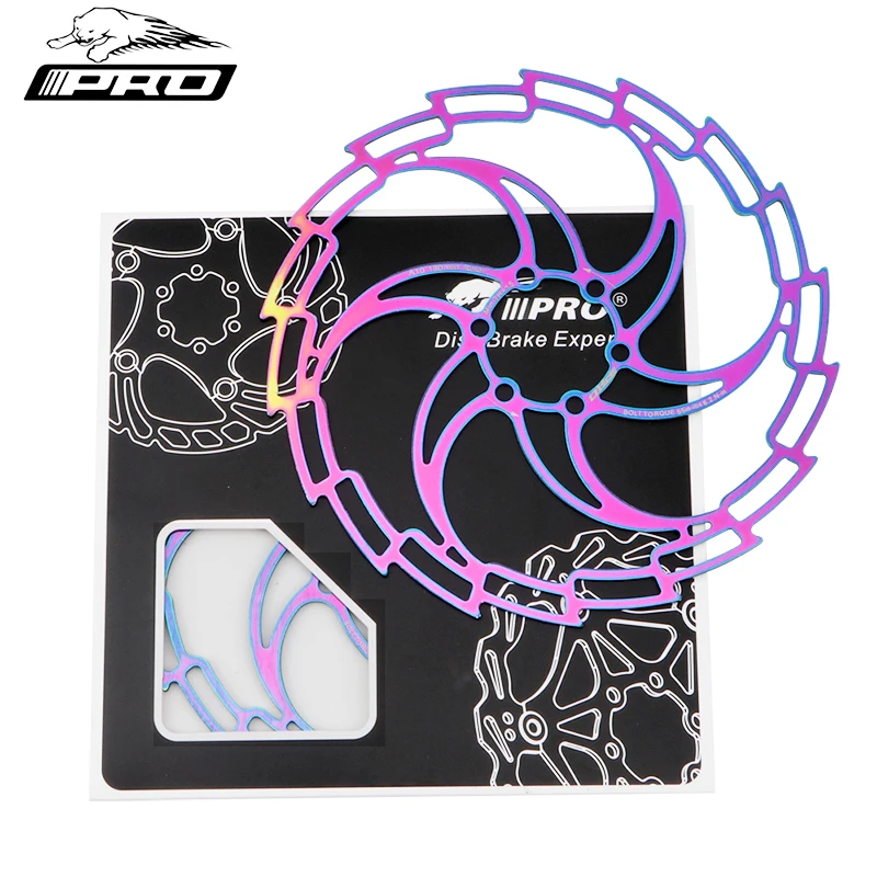 IIIPRO Schwimm colorful Disc Mountainbike Bremsscheibe Rotor 160/180/203mm Bunte Hohl Ultraleicht Sechs-nagel bike  Accessories