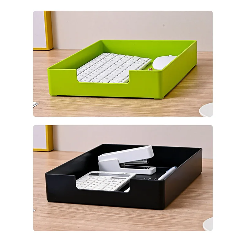 

8PCS Stackable Letter Tray Paper Organizer, A4 Size Desk Organizer Tray For Letter Paper/Stationery For Office, School