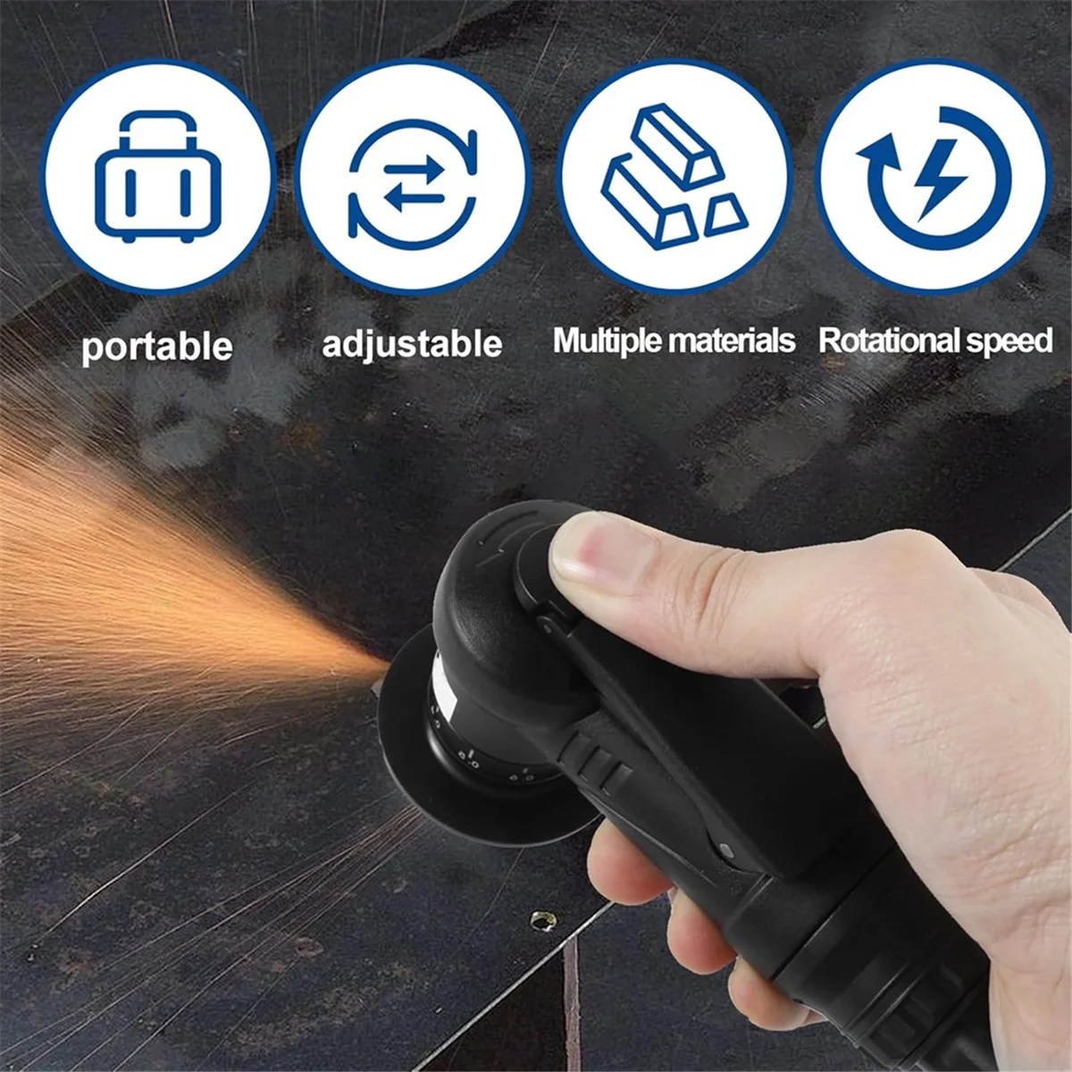 

L60A Pneumatic Chamfering Tool, 45 Degree Metal Deburring Trimming Chamfering Machine,Chamfering Machine Arc Edge Beveler Kit