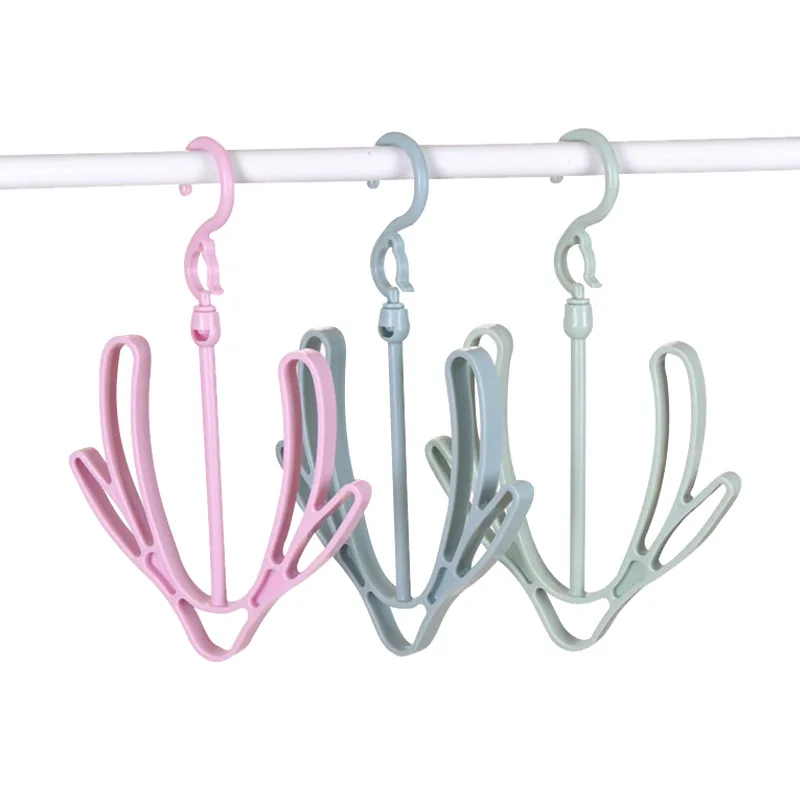 Multifunctional Shoes Drying Hanger Drying Rack Windproof Rotatable Balcony Scarf Necktie Shoe Hanging for Home Storage Organize