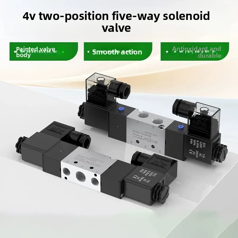 High Quality Solenoid Valve 4V220-08 Airtac Air Pneumatic Solenoid Valve 5 way 2 Position 1/4