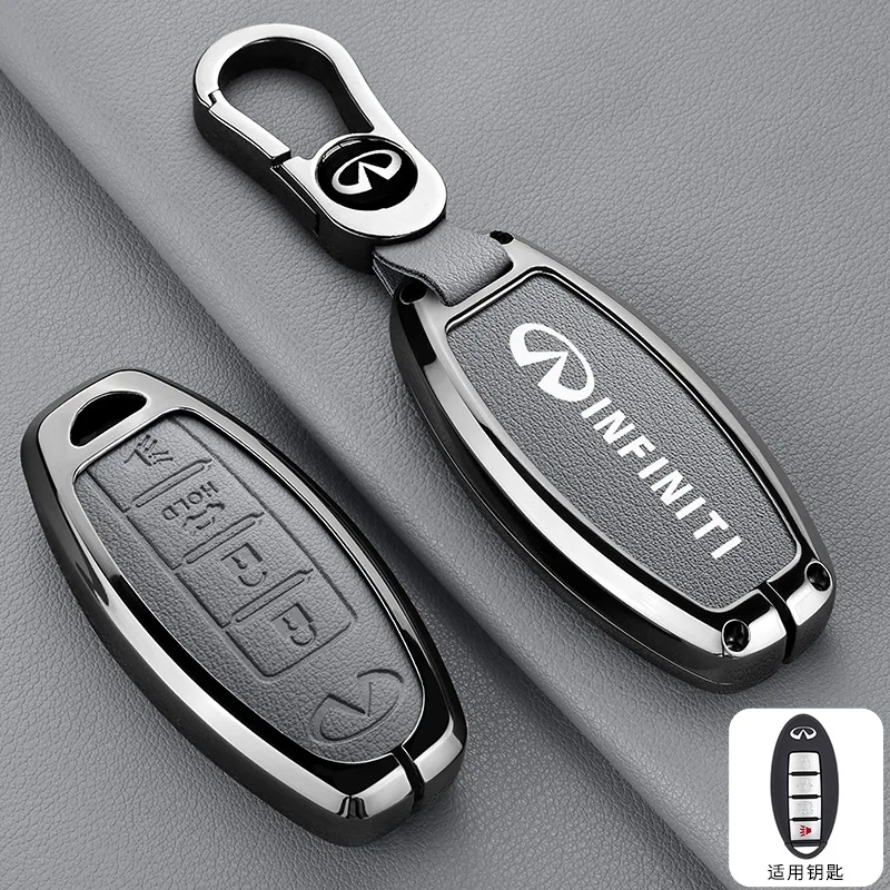 الجلود سيارة مفتاح ذكي غطاء حافظة مفتاح حامي حامل لإنفينيتي EX25 FX35 Q30 Q50 FX37 QX55 QX70 FX45 FX50 G25 G35 G37 #4