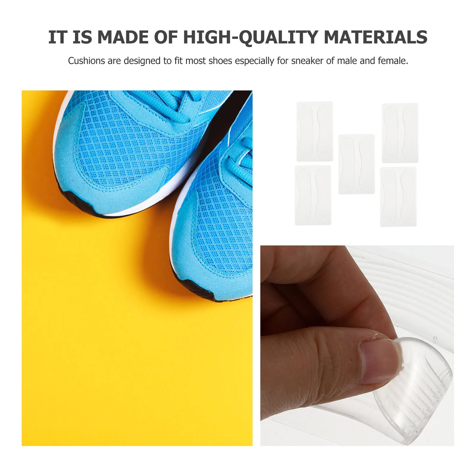 

10Pcs Heel Grips Cushions for Sneakers Anti-Friction Breathable Non-Slip Protective Heel Pads Comfortable Shoe Liners for Men