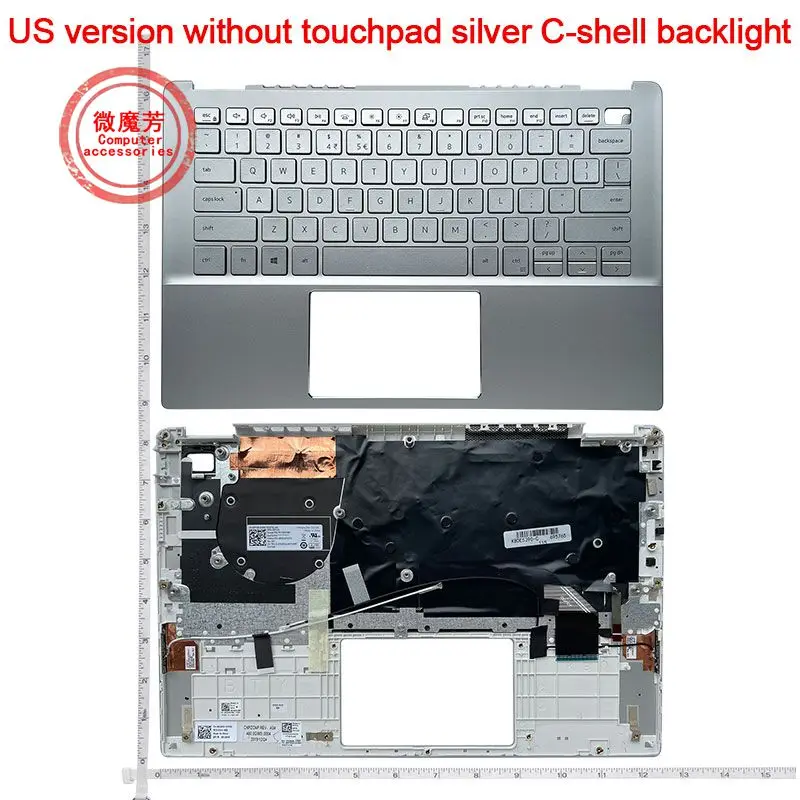 

US English NEW Laptop Palmrest Upper Case With Keyboard For Dell Inspiron 13 5391 5390 0R18HX 460.0GW0L.0002