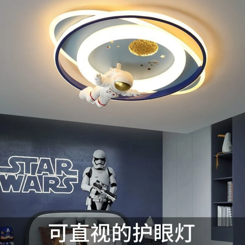 

Modern Astronaut Led Ceiling Light Astronaut Boy Girl Bedroom Chandelier Princess Spaceman Rocket Children's Lamp Home Appliance