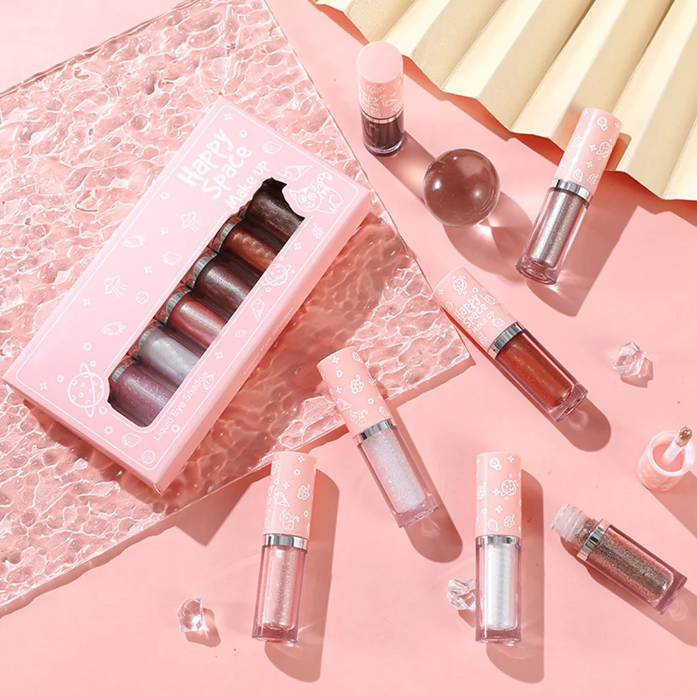 8 個のリキッドアイシャドウスティックグリッターアイライナー代替大胆な顔料鮮やかな色ナイトクラブコンサートレイブファッション用