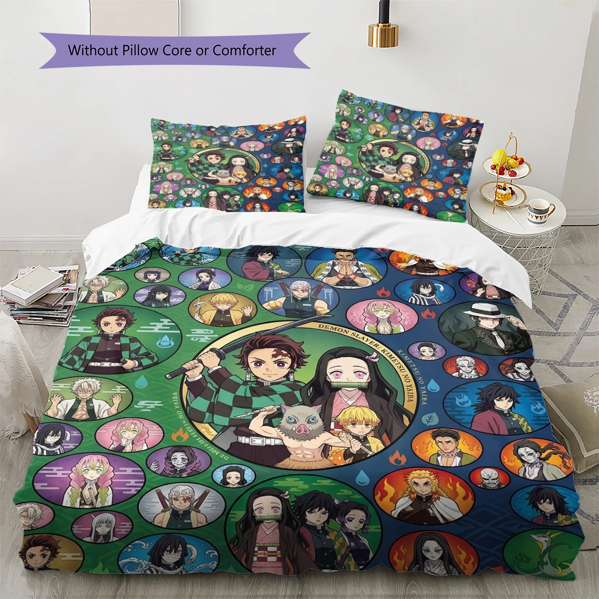 Demon Slayer Comfortable Duvet Cover - Soft, Kids Bedding Gift, Multiple Sizes Available -HE31