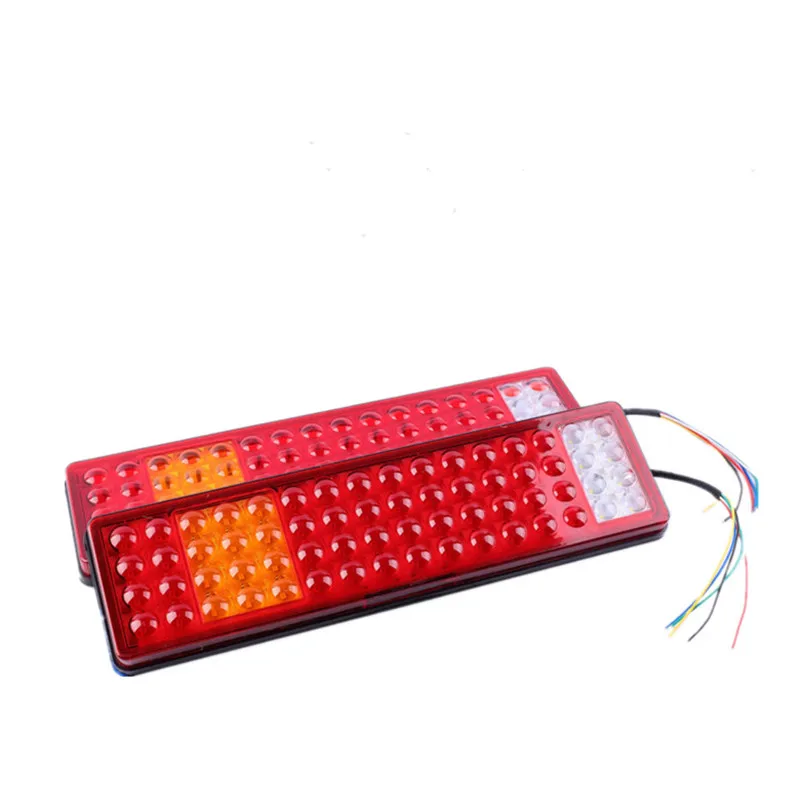 2pcs Truck tail light 24V LED waterproof rear reversing brake light running light trailer universal Warning Flowing Signal Light