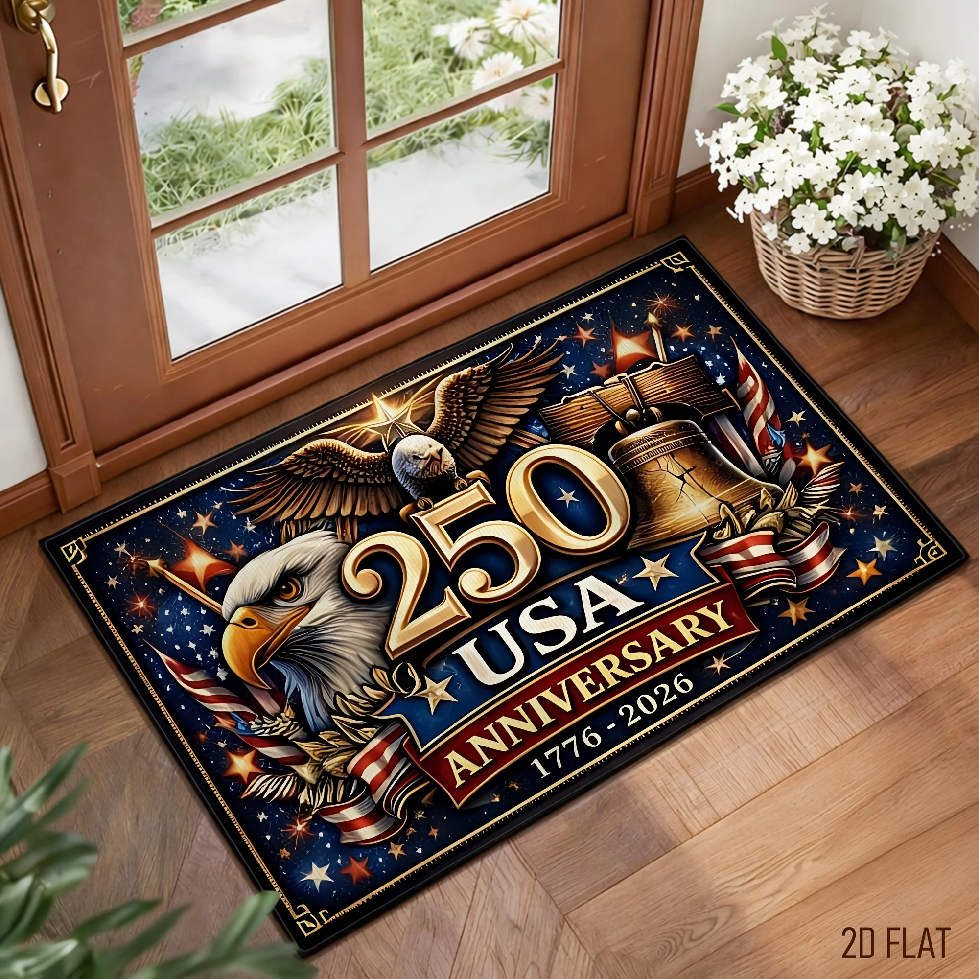 America 250th Anniversary Vintage Eagle Doormat