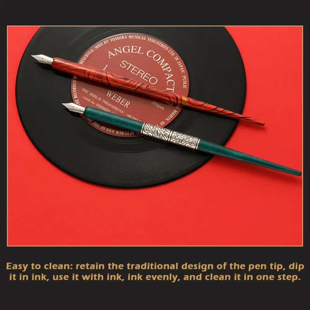 

Portable Stainless Steel Tip Dip Pen Kit With Holder Calligraphy Pen Signature Pen School Office