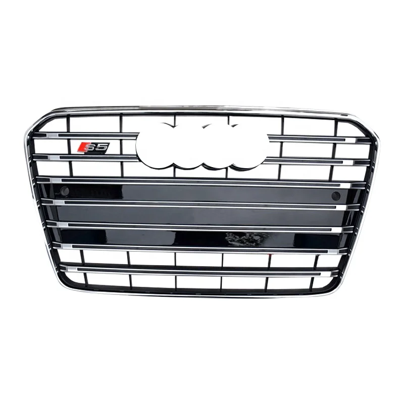 S5 style auto parts grille for  A5 car accessories fori S5 Chrome silver gray front bumper grill 2013-2015