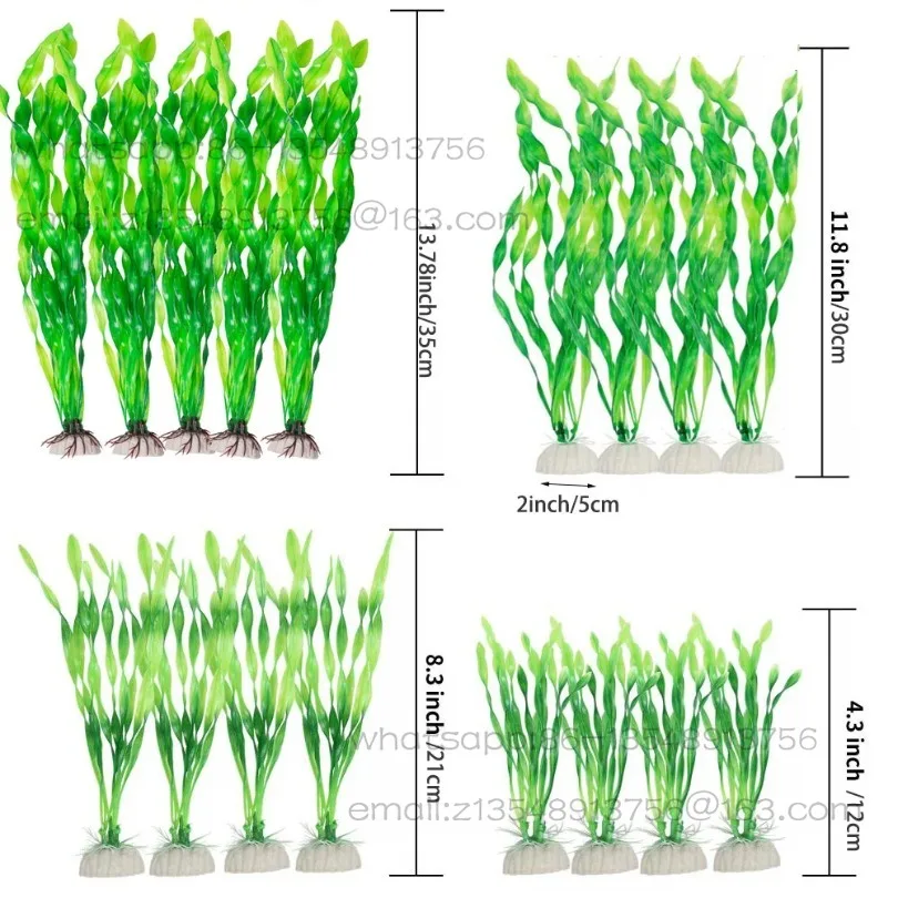 5/10pcs Plastic Aquarium Plants Fish Tank Decorations Artificial Seaweed Water grass Underwater Plants For Aquarium accessories