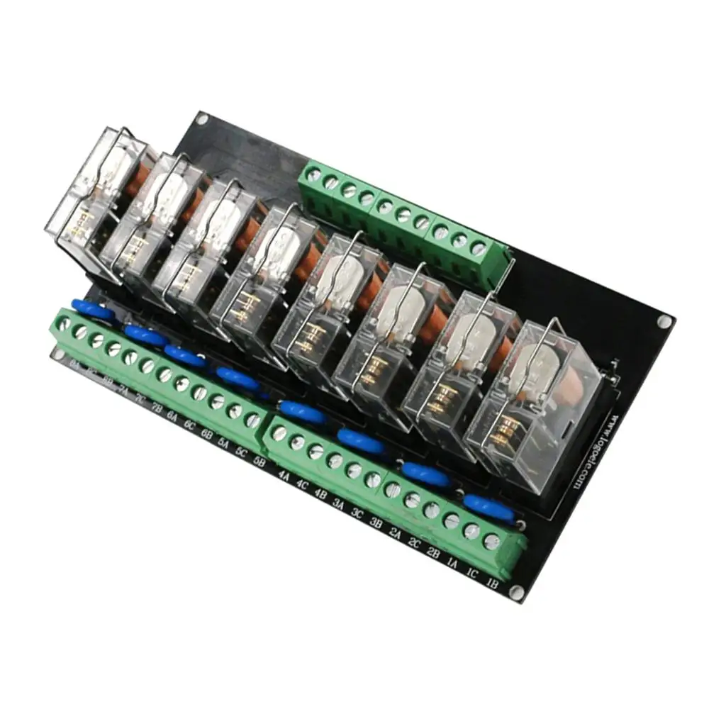 

8-канальный релейный модуль 24В PNP, плата драйвера сигнала, контроллер реле для систем промышленной автоматизации
