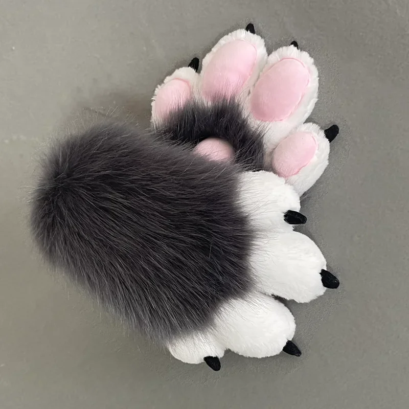 Furry สี BEAST Claw ถุงมือแมวแม่ถุงมือ Cat Claw น่ารัก Plush Furuit ประสิทธิภาพและคอสเพลย์เสื้อผ้าที่กําหนดเอง Guantes