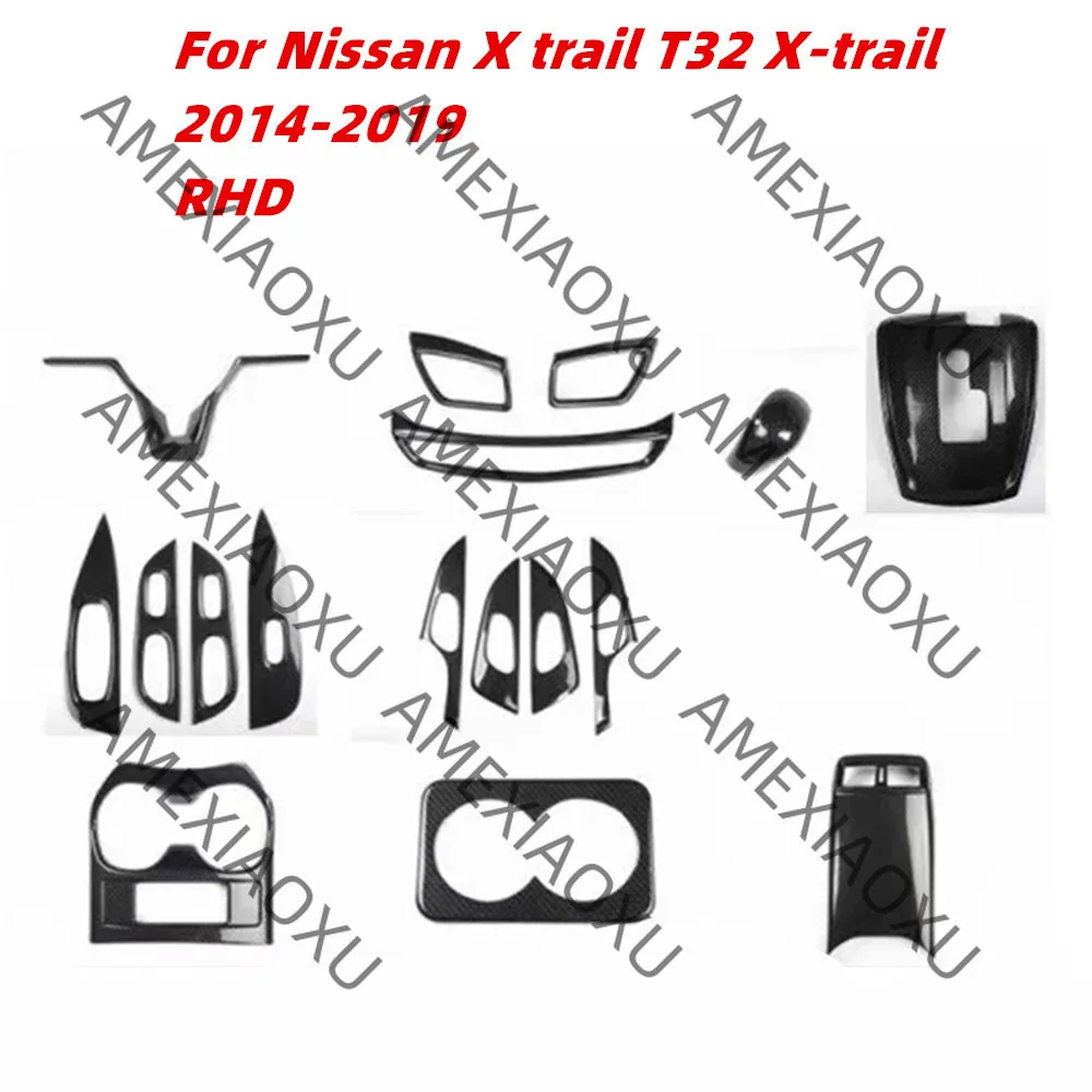 

For Nissan X Trail T32 X-trail 2014-2019 RHD Car Accessories Gear Panel Water Cup Holder Inner Door Handle Air Outlet Frame