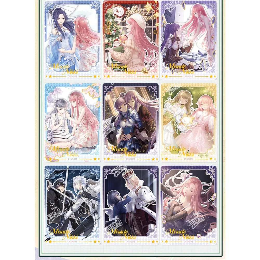 Original KAYOU Miracle Nikki Collection Cards Cute Beautiful Girl Game Elegant Gorgeous Fashionable Dress Cards Fans Love Gifts