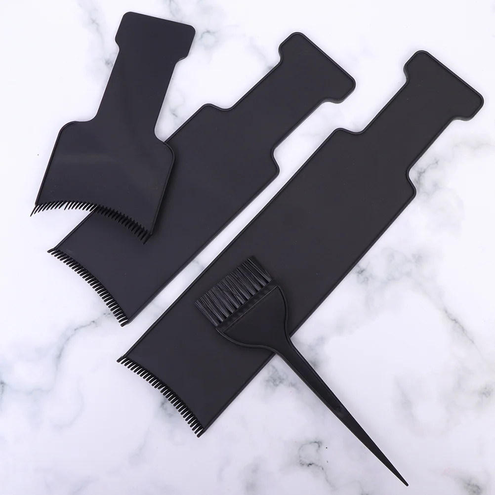 

7pcs Dyeing Board Kit Black Hair Dyeing Bowl Brushes Bowl Prevents Scalp Contact Protects Hair Root Salon Home