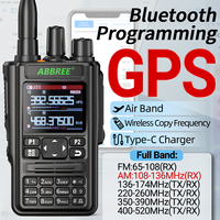 ABBREE AR-869 V2 V1 Air Band Walkie Talkie GPS Bluetooth Programming Wireless Copy Frequency Full Band High Power 50KM Ham Radio