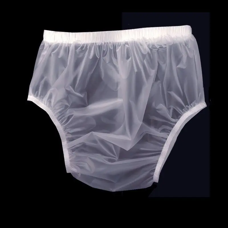 Transparent Plastic Washable Incontinence Underwear for Elderly Waterproof Adult Incontinence Pants with Urine Pocket ABDL