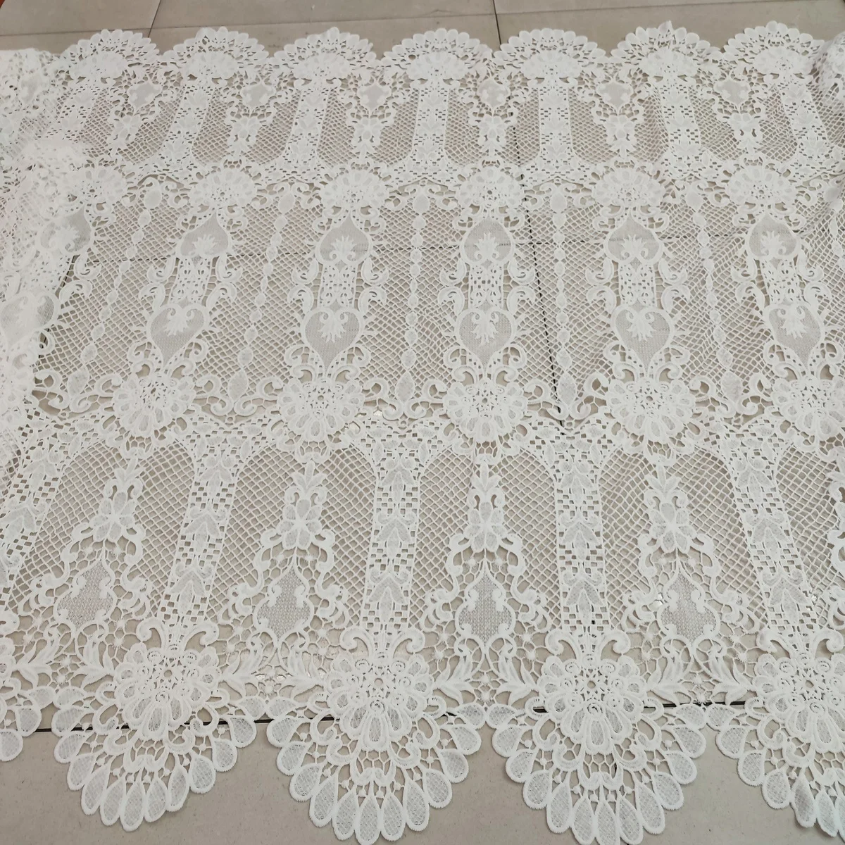 White Soft African Guipure Lace Fabric 2023 High Quality Tulle Nigerian Cord Lace Cupion Fabric For Women Party Dress PJFT2332