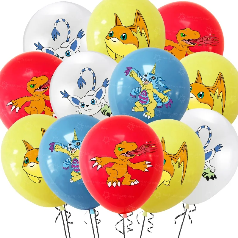 

Воздушные шары Digimon, латексный шар, мультяшное украшение на день рождения, 12 дюймов, круглый воздушный шар, сувениры для вечеринки, товары для вечеринок, подарки, игрушки