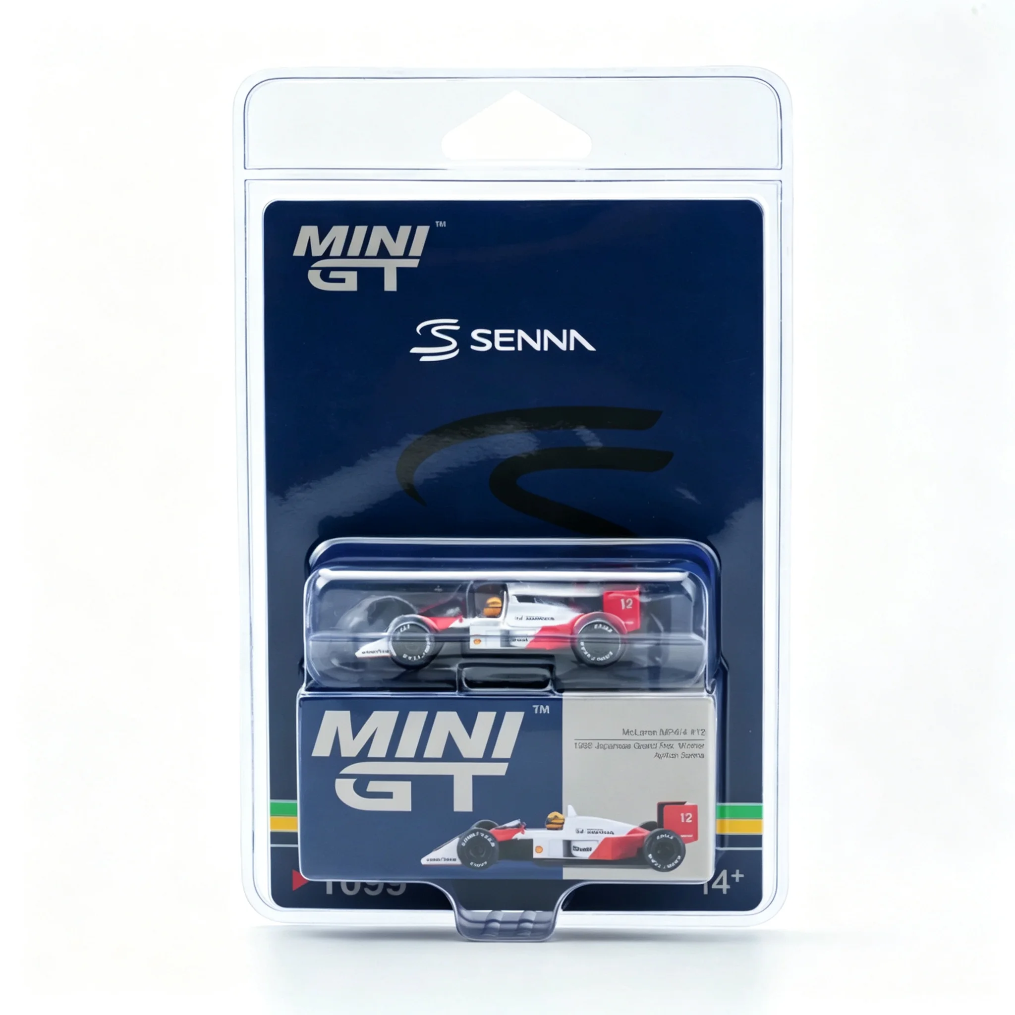 MiniGT MGT01099, winnaar van de Japanse Grand Prix van 1988, Ayrton Senna, schaal 1:64, 1099, F1 McLaren MP4/4. # 12 Diecast automodel speelgoed cadeau